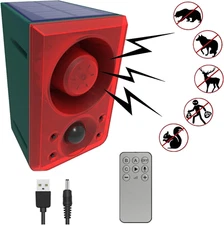 Solar Outdoor Motion Sensor Alarm-Dog Barking&Gunshot Sound