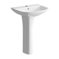 Signature Aztec Basin and Full Pedestal 560mm Wide - 1 Tap Hole