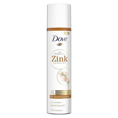 43,25 /L- 6x Dove Deospray mit Zink-Komplex/0% Aluminium- Apfelblütenduft- 100ml