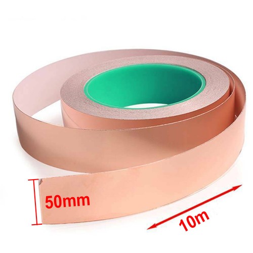 Double Sided Copper Foil Tape 10M x50mm EMI Shielding Conductive Adhesive Tapes - Picture 7 of 10