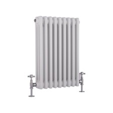 Tripla Colonna Orizzontale Bianco Stile Tradizionale Ghisa Rad - 600 x 425 mm