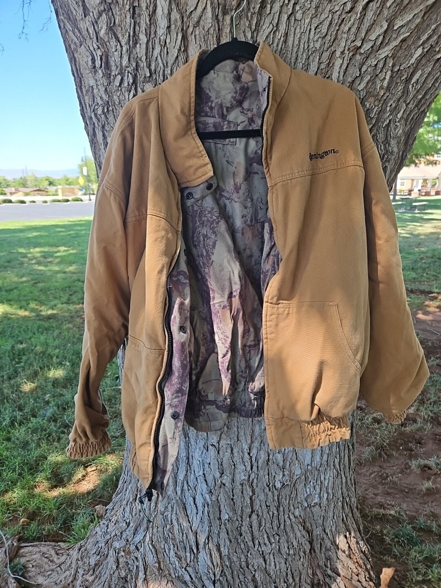 REMINGTON Coat Reversible Brown Canvas Mossy Oak Camouflage Work