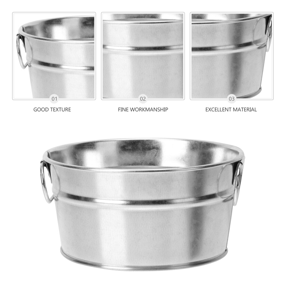 Little Tin Buckets Ice Cube Bucket Metal Fries Holder Ice Beer Bucket
