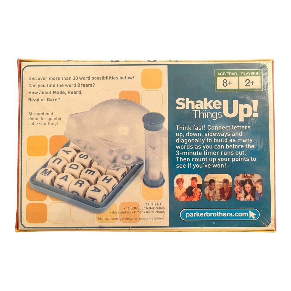 Boggle 3 Minute Word Search Game Parker Brothers Hasbro 2005 Mint in ...