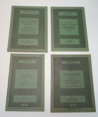LOT OF four Sotheby's London Auction Catalogues (2) 1966,  (1) 1963,  (1) 1975 