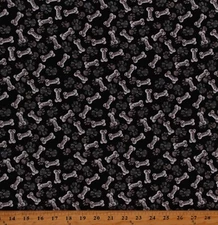 Cotton Paws & Bones Paw Prints Dogs Pets Fabric Print by Yard D754.24