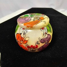 RARE vtg handpainted Marble Box - READ- B4