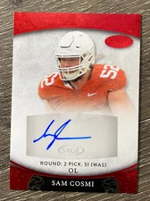 Sam Cosmi 2021 Sage Aspire AUTO Rookie  Washington  Texas Longhorns ASP-22