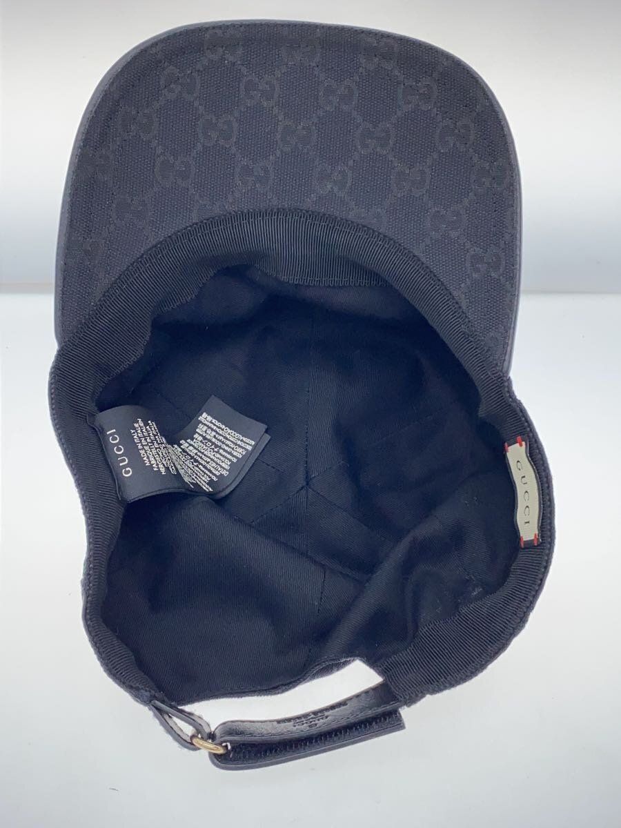 GUCCI Cap XL Polyester Black Total Pattern Mens 200035 GUCCI Cap XL Polyester Black Total Pattern Mens 200035