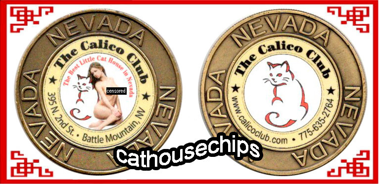 Calico Club Battle Mountain NV Legal Brothel Brass Cat House Coin