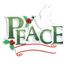 Peace Personalized Christmas Tree Ornament
