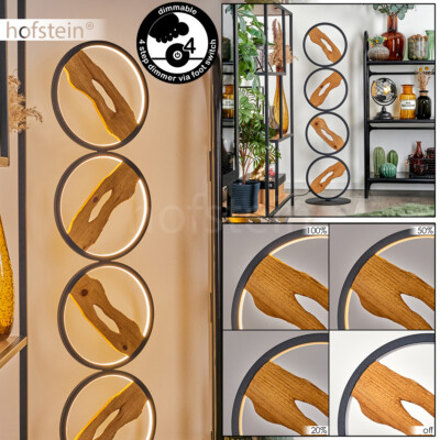 LED dimmbare Stand Steh Lampe Leuchte modern Wohn Schlaf Zimmer Beleuchtung Holz