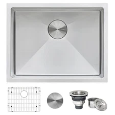 Ruvati 21" Undermount 16 Gauge Bar Prep Single Bowl Kitchen Sink- RVH7121 (4870)