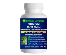 Safed Musli 500mg Vegan Capsules 100 Count