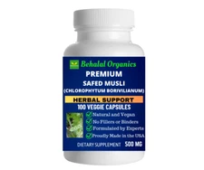 Safed Musli 500mg Vegan Capsules 100 Count