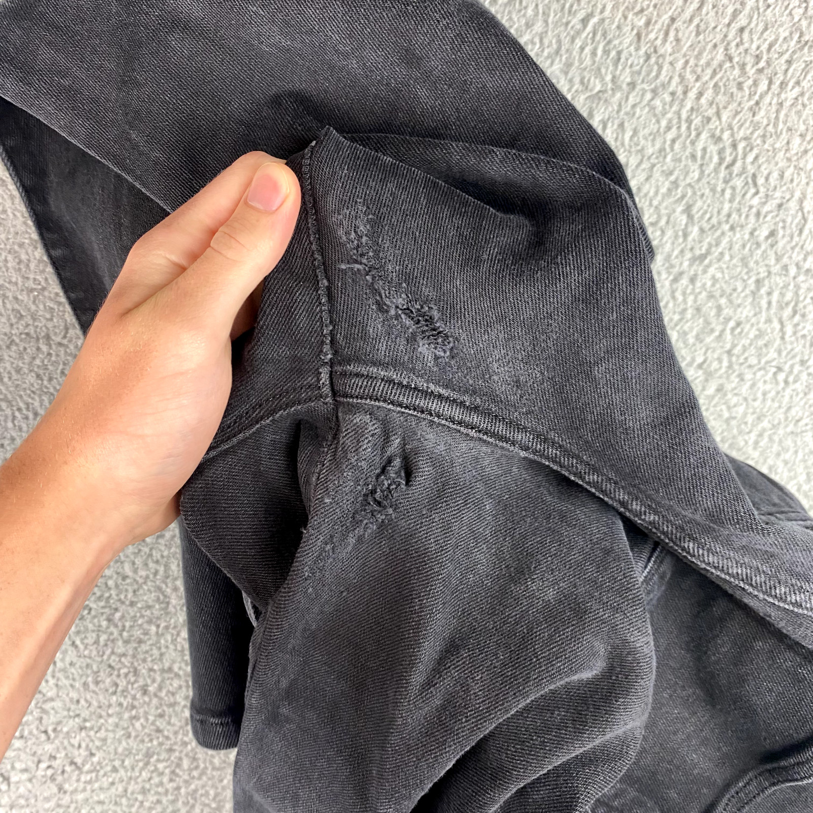 AYR Jeans Womens 30x27 Black Straight Stretch Designer Made in USA Grunge