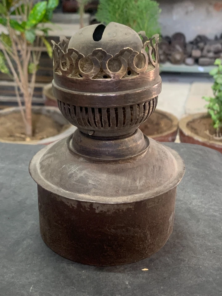 Lámpara de queroseno Wiman hecha a mano de colección quemador lámpara de aceite Lightning hecha en Alemania Foto 2 de 4