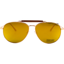 Tom Ford FT536 Sean Men's Metal Aviator Sunglass 60-14 28G Gold w Gold Mirror