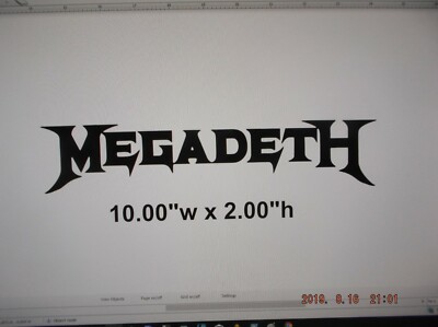 MEGADEATH Decal 10'' Wide for Car, Truck, Window, or Any Smooth Surface
