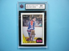 1987/88 O-PEE-CHEE NHL HOCKEY CARD #204 ANDY MOOG KSA 10 GEM MINT 87/88 OPC