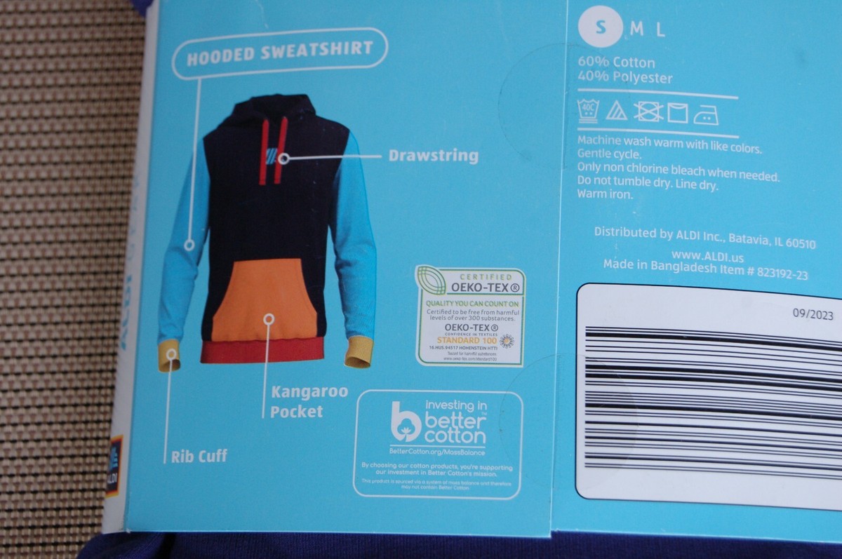 Aldi Hoodie Sweatshirt Size S Multicolor small Unisex women men
