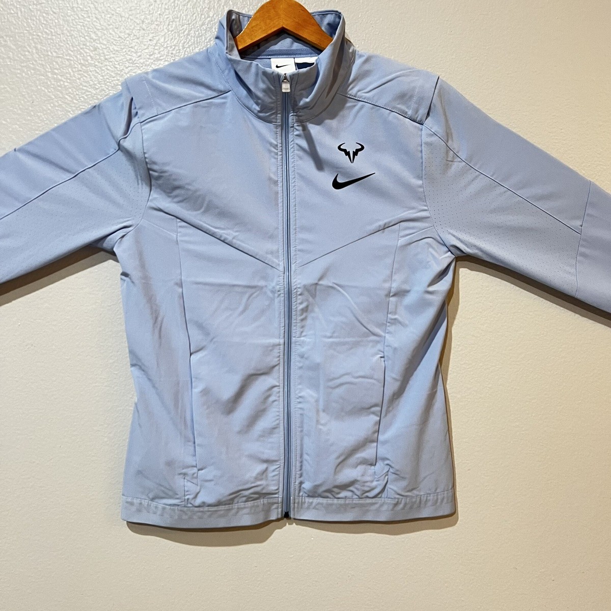 Nike Court Dri-FIT Rafa Nadal Tennis Zip Jacket Sky Blue Size