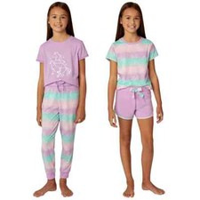 BCBG Girls Youth 4-piece Lounge Set Color Purple Unicorn Size L  14/16