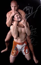 Fedor Emelianenko Kazushi Sakuraba Signed 20x30 Photo BAS COA Pride FC UFC Auto