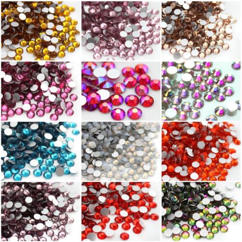 1440 sztuk Brokat Nail Art Rhinestones Flatback Kryształy Klejnoty 3D Gwoździe Dekoracja - Zdjęcie 1 z 37