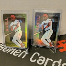 2020 Bowman Platinum Jo Adell Chartreuse TOP-8 Parallel & Base Card Angels 🔥🔥