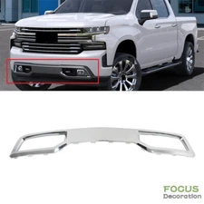 Chrome Front Bumper Skid Plate Cover For 2019-2021 Chevrolet Silverado 1500