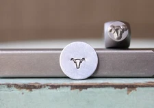 SUPPLY GUY 5mm Steer Head Texas Longhorn Metal Punch Design Stamp SGCH-475