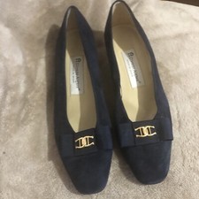 Etienne Aigner Vintage Blue Bow Pumps Size 8