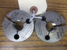 Go and No Go Thread Ring Gage Set 3/4"-20 NEF-2