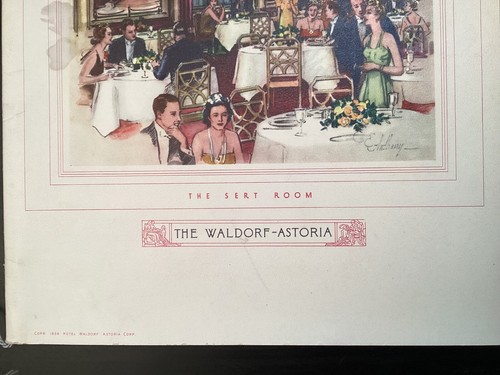 Menù Waldorf Astoria 1939 firmato da Xavier Cugat - Foto 4 di 16