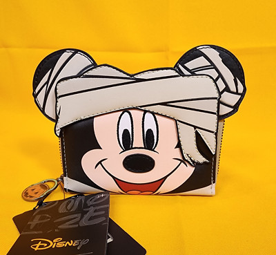 Loungefly Disney Mickey Mouse Mummy Costume Halloween Cosplay Zip Around Wallet