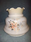 Vintage GWTW 7" Fitter Hand Painted Floral Hurricane Glass Lamp Shade