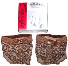 Capezio FootUndeez Foot Underwear Leopard Animal Print Turns New NIB Adult XXL