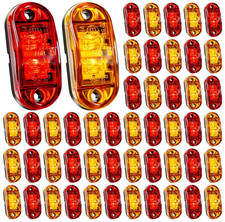 50 luces LED remolque 2.5'' ovaladas marcadores laterales rojo  mbar universal