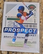 2024 Panini Prospect Edition Baseball Ticket #181 Braylon Payne, Milwaukee Brewe