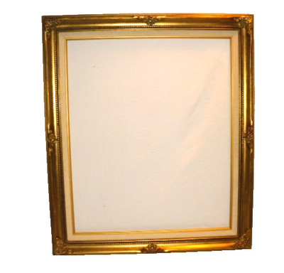 Vintage Ornate Gold Gilt Gesso Wood Picture Canvas Photo Frame 31'' x 25''