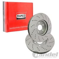 2X Mapco Bremsscheiben 322Mm Gelocht/Innenbel. Vorne Passend FüR Mercedes CLS |