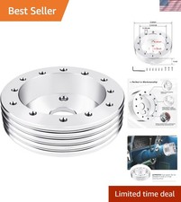 Professional Grade 1 Steering Wheel Adapter 6 Hole To 3 Hole Silver Quality