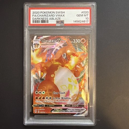 Pokemon Charizard VMAX Darkness Ablaze Full Art #020 PSA 10 Gem Mint