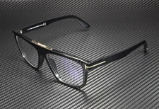 Tom Ford Cecilio-02 FT0628 001 Shiny Black Blue Block 57 mm Men's Sunglasses