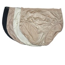 Breezies Set of 4 Nylon Microfiber Hi-Cut Briefs 2X A287800 12974