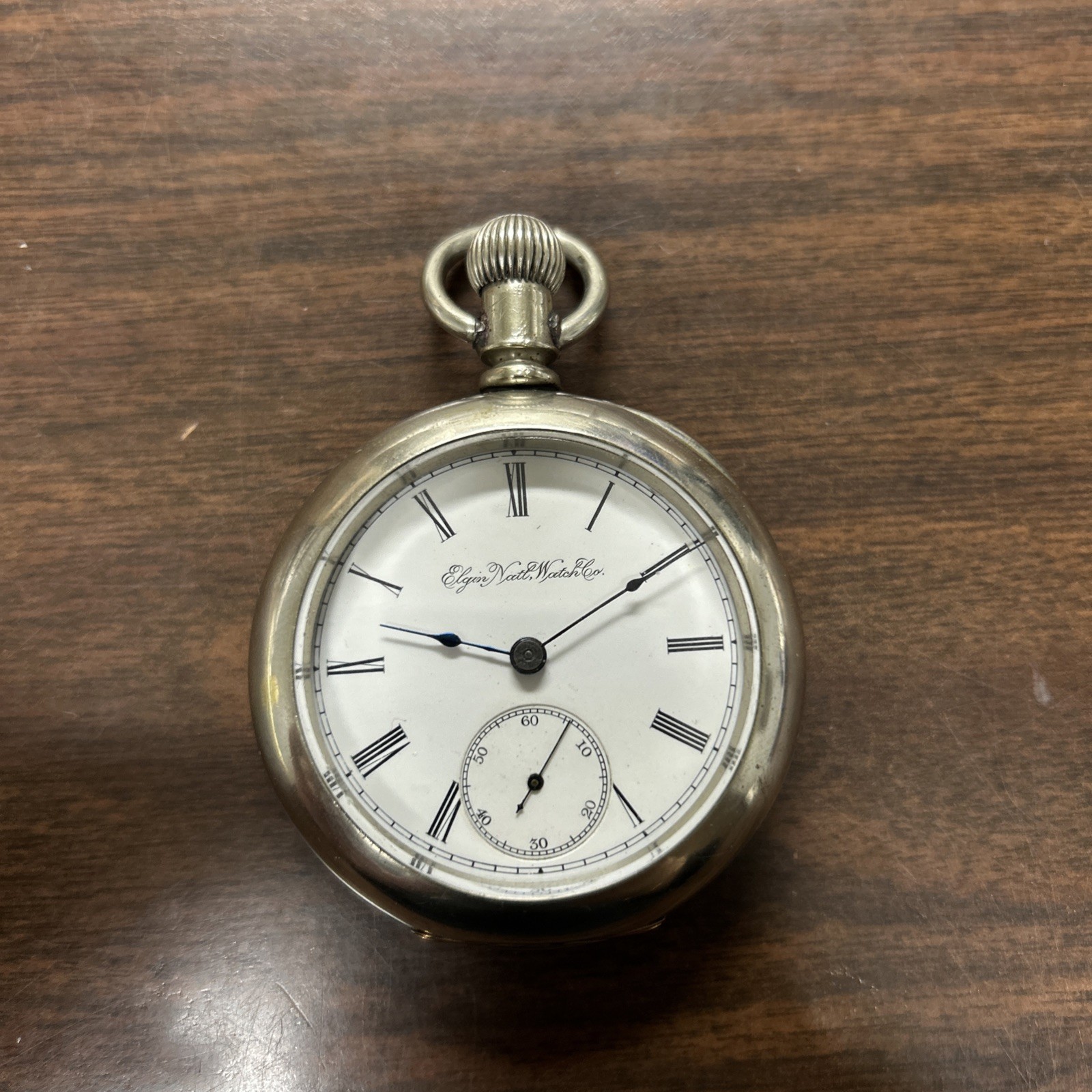 Elgin 73 Grade, Model 5, 18s, 7J Pocket Watch Circa 1897 Silverode Case Running