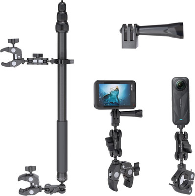 360 Motorcycle Mount Kit, Universal Adjustable Motorcycle Camera Mount for Motor