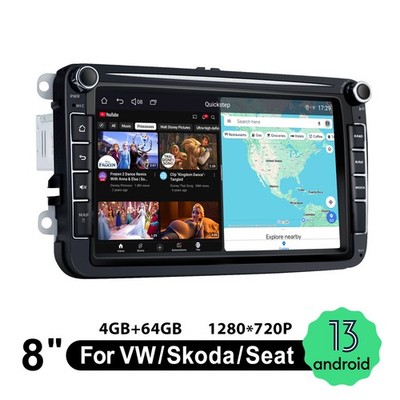 8Kern JOYING 8 Zoll Android 13 Autoradio Für VW Passat Polo Golf 5/6 Seat Tiguan