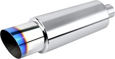 2 Exhaust Muffler 2 Inlet Od 3 Outlet Stainless Steel Universal Straight T 2 Exhaust Muffler 2 Inlet Od 3 Outlet Stainless Steel Universal Straight T